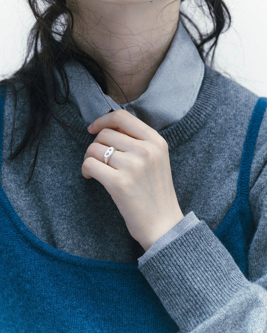 Stardust Ring / Silver925 / Pink