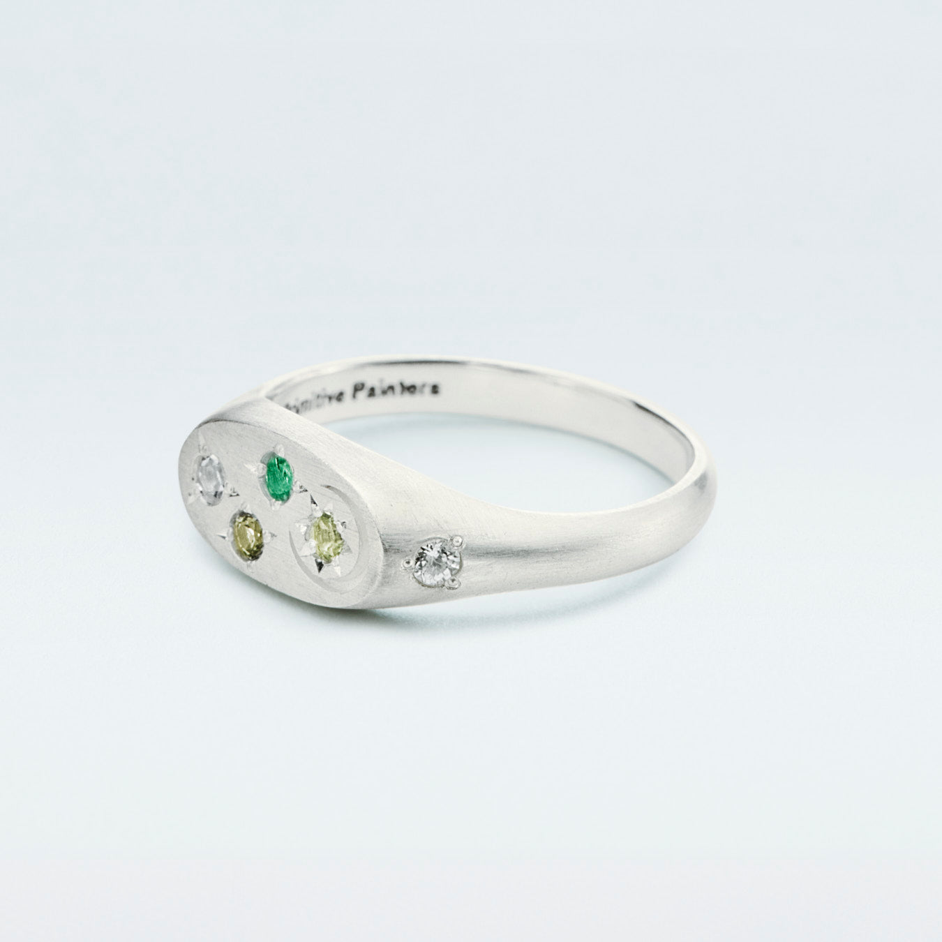 Galaxy Signet Ring Mini / Silver925 / Green