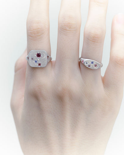 Galaxy Signet Ring Mini / Silver925 / Pink