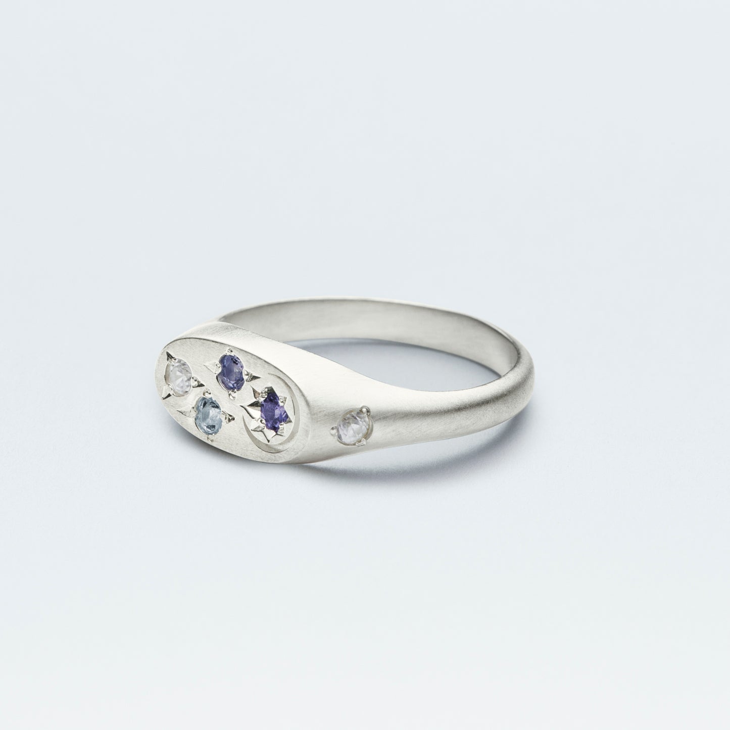 Galaxy Signet Ring Mini  / Silver925  / Blue