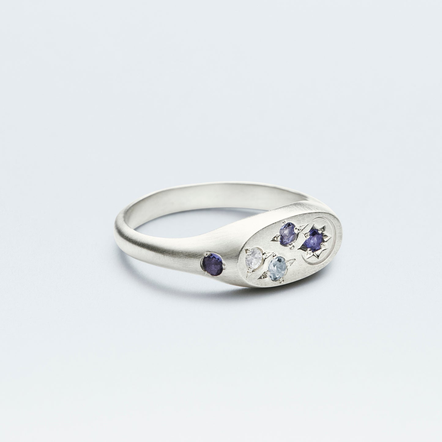 Galaxy Signet Ring Mini  / Silver925  / Blue