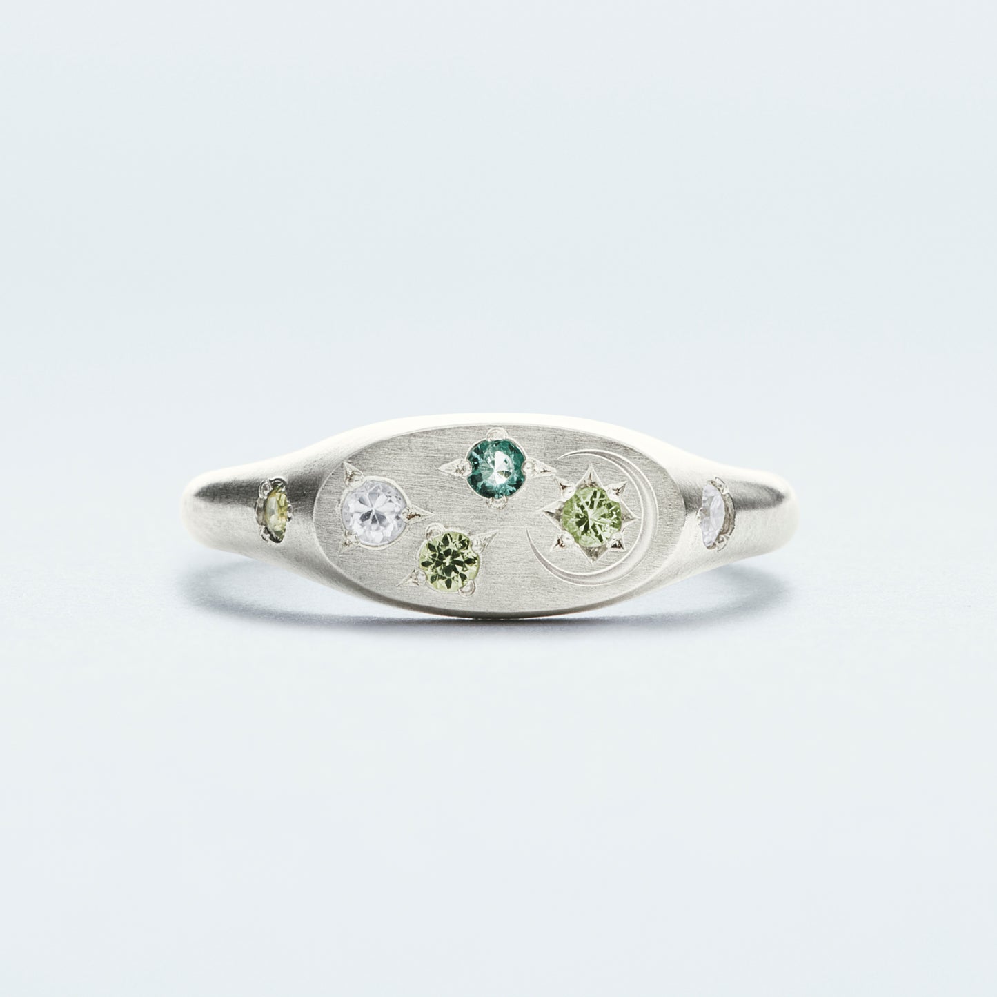 Galaxy Signet Ring Mini  / Silver925  / Green