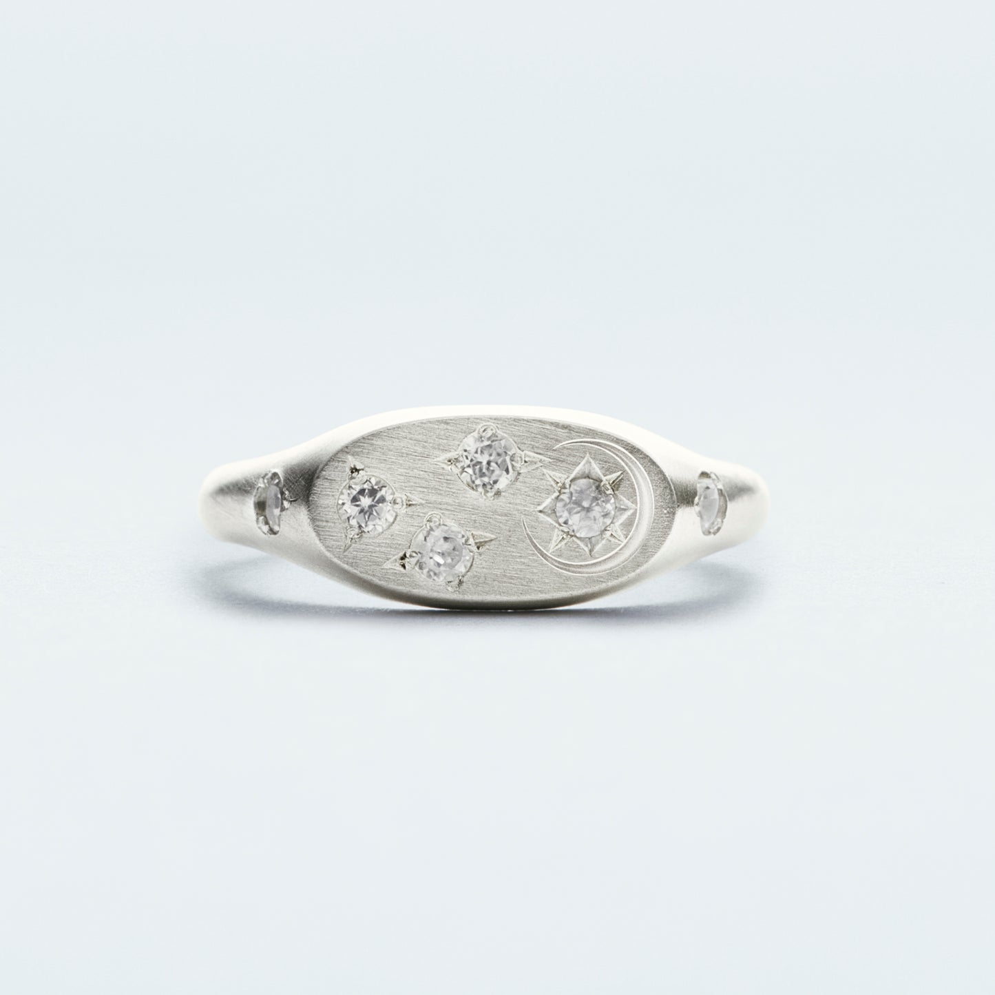 Galaxy Signet Ring Mini  / Silver925  / White