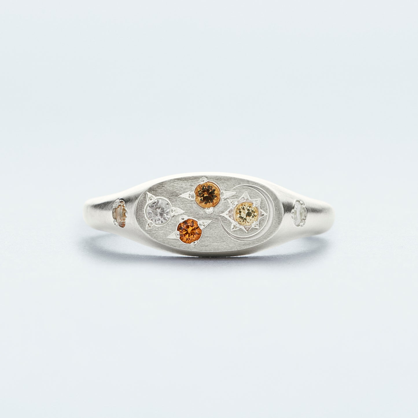 Galaxy Signet Ring Mini  / Silver925  / Orange