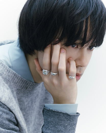Flowerdust Ring / Silver925 / Green