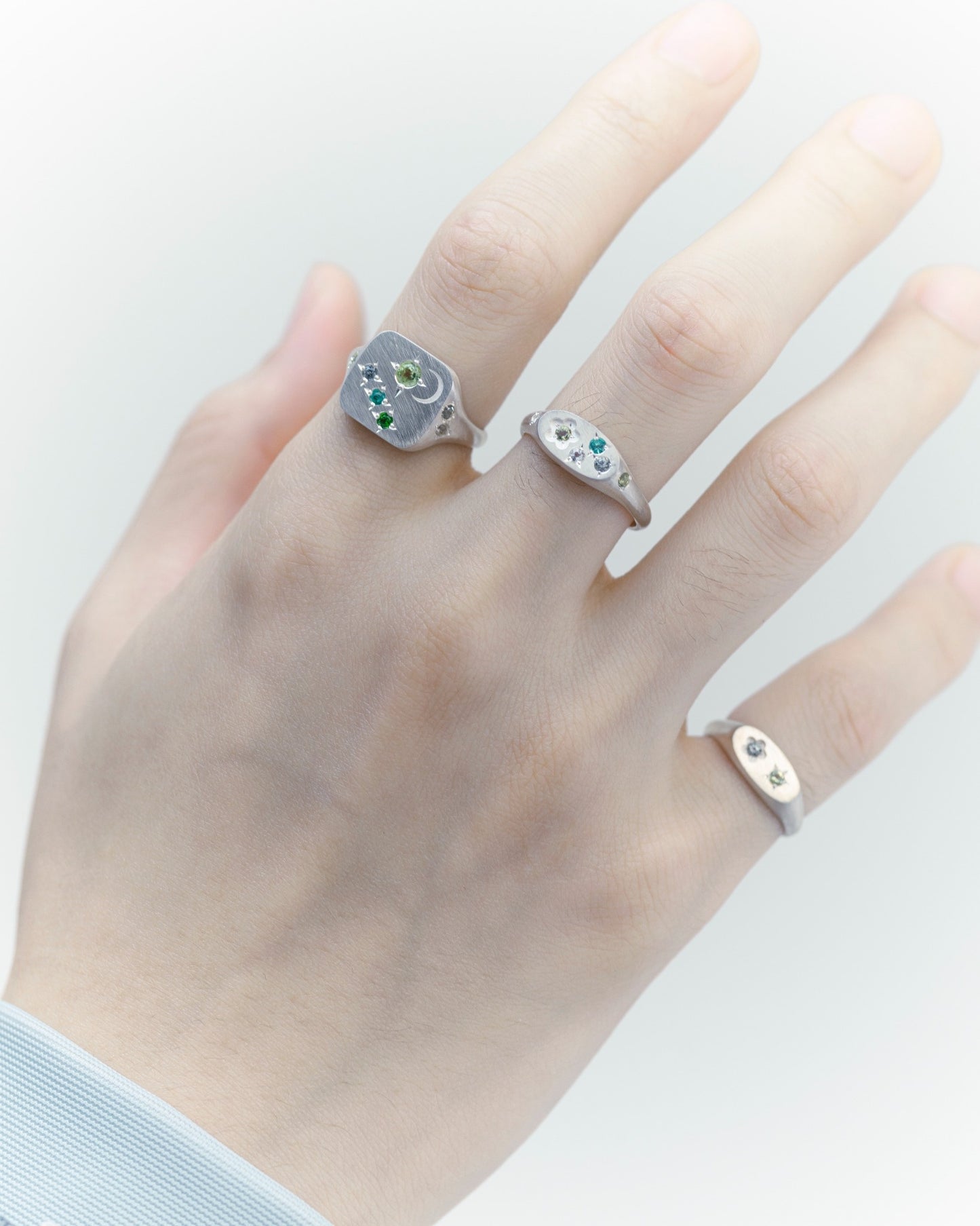 Flowerdust Ring / Silver925 / Green