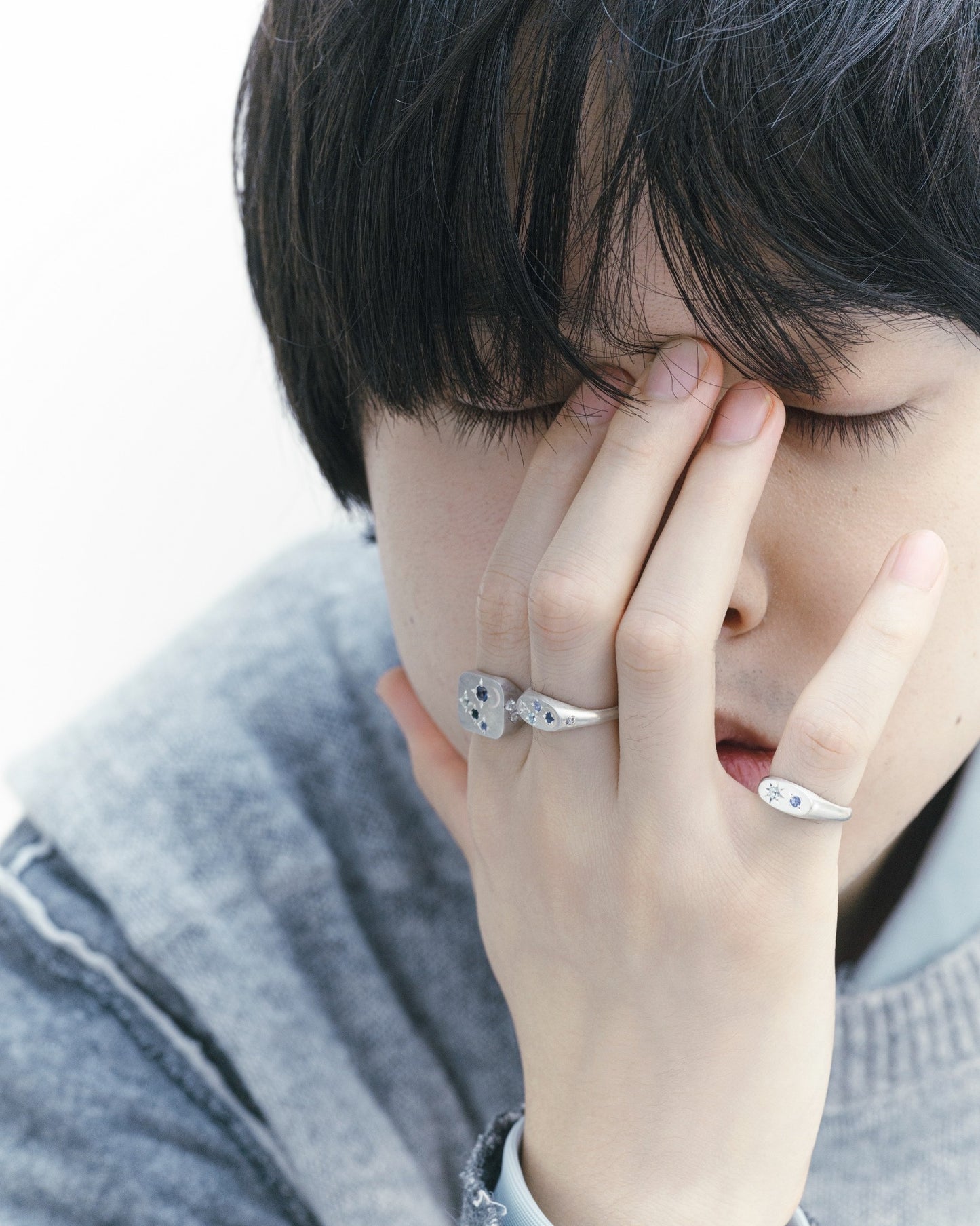 Galaxy Signet Ring Mini / Silver925 / Blue