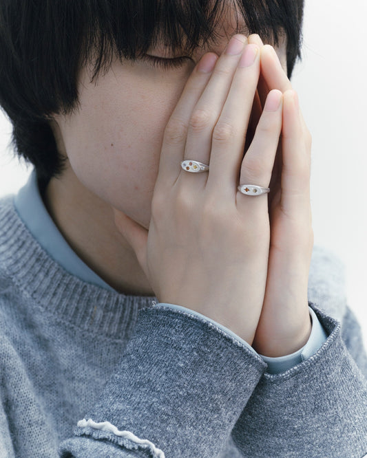 Stardust Ring / Silver925 / Orange