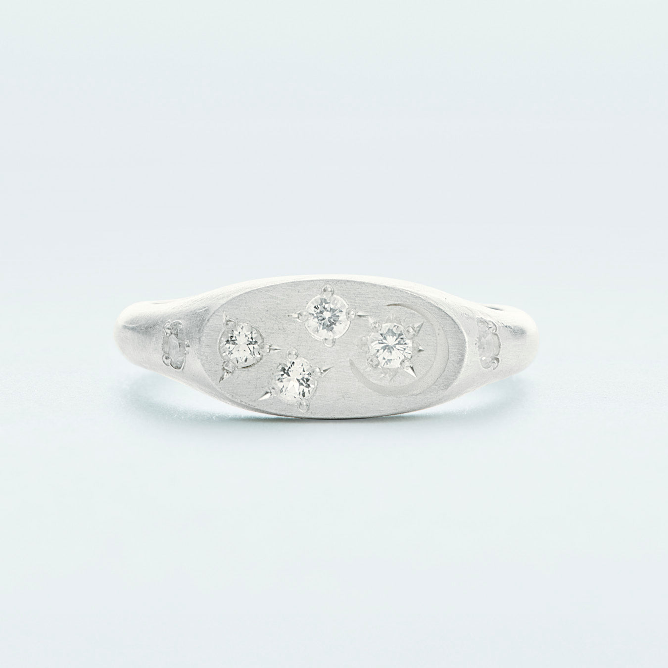 Galaxy Signet Ring Mini / Silver925 / White
