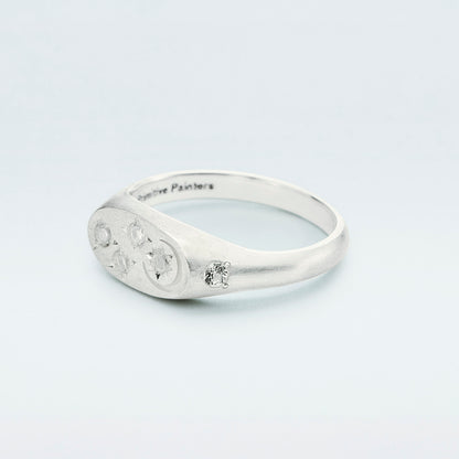 Galaxy Signet Ring Mini / Silver925 / White