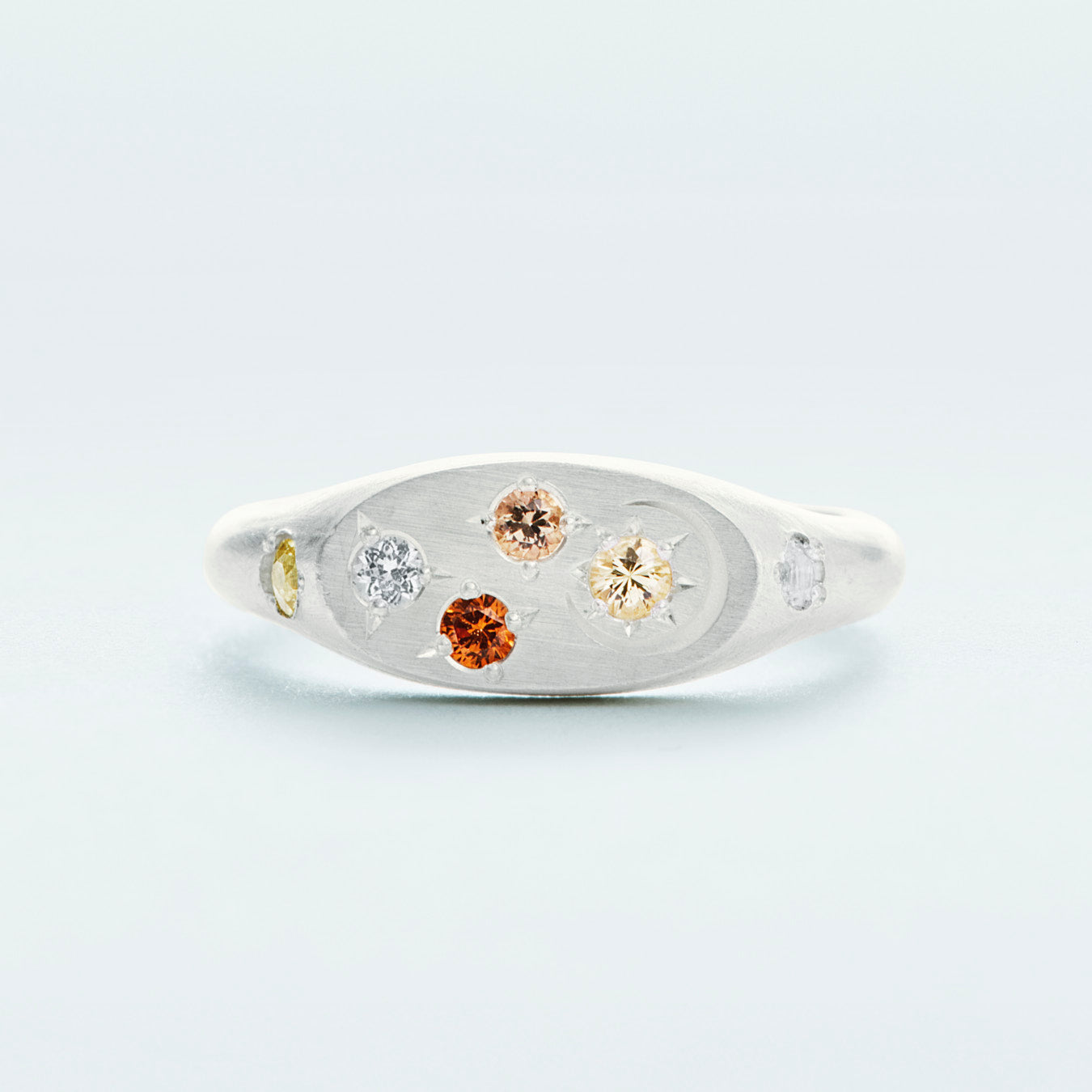 Galaxy Signet Ring Mini / Silver925 / Orange