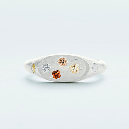 Galaxy Signet Ring Mini / Silver925 / Orange