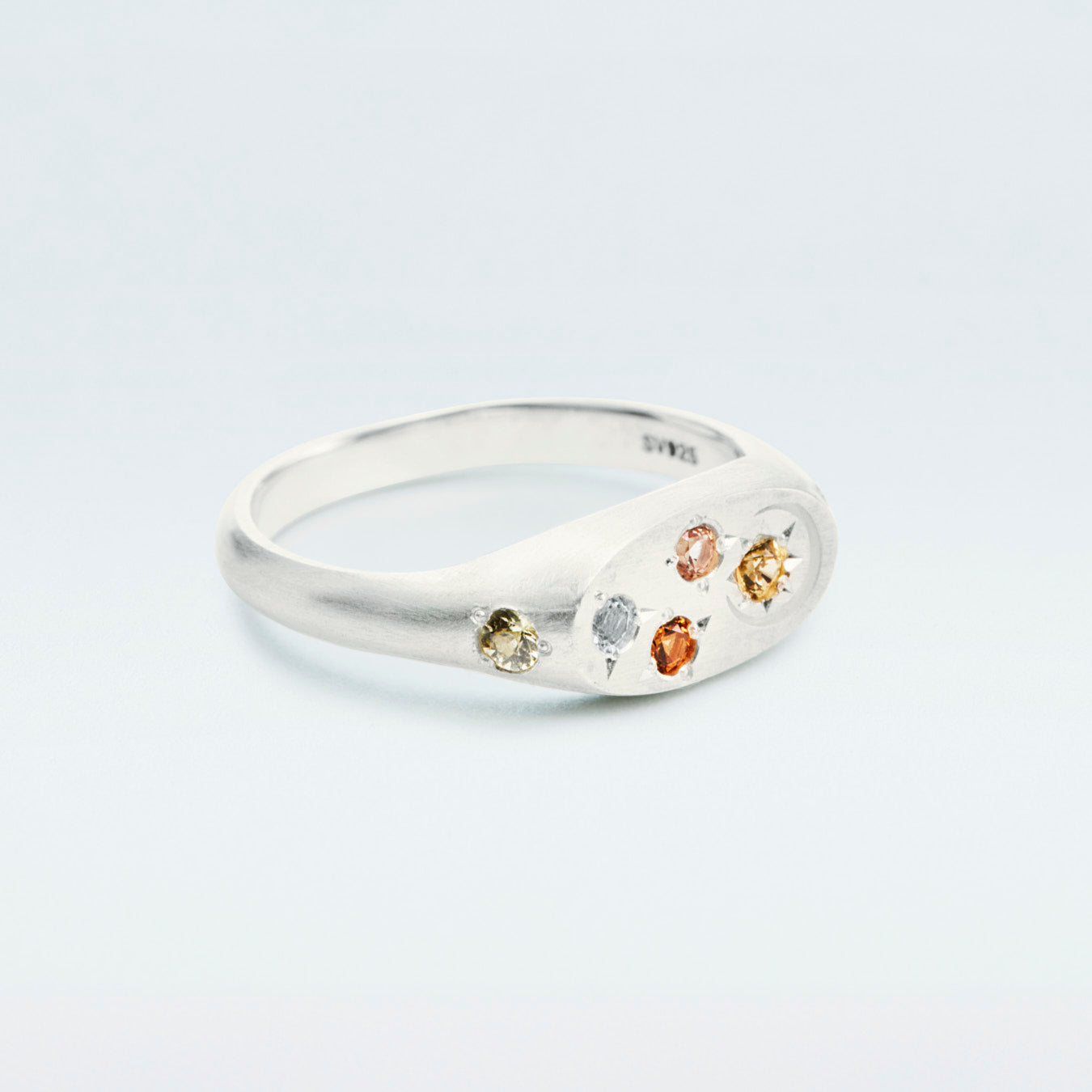 Galaxy Signet Ring Mini / Silver925 / Orange – Primitive Painters