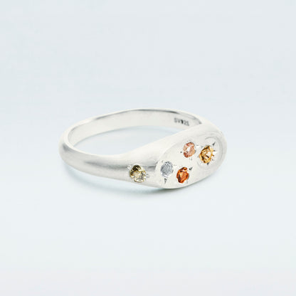 Galaxy Signet Ring Mini / Silver925 / Orange