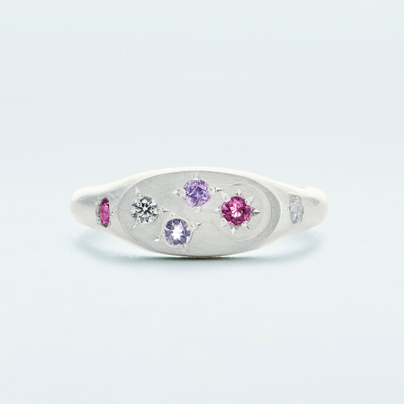 Galaxy Signet Ring Mini / Silver925 / Pink