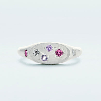 Galaxy Signet Ring Mini / Silver925 / Pink