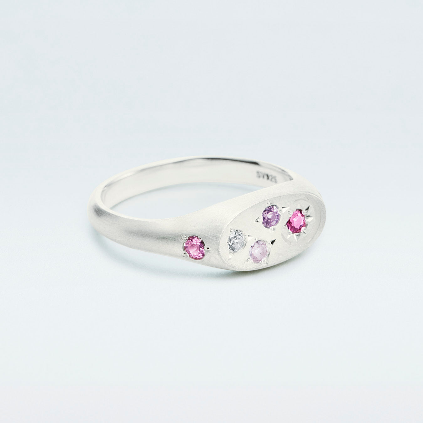 Galaxy Signet Ring Mini / Silver925 / Pink