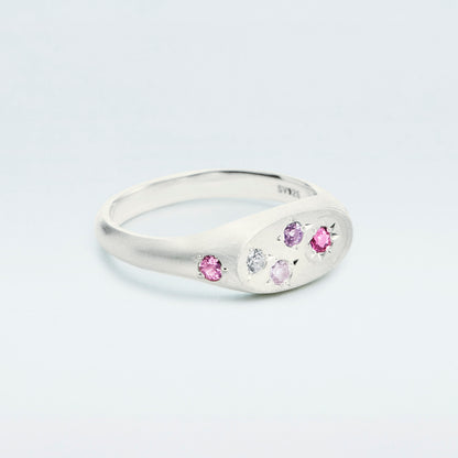Galaxy Signet Ring Mini / Silver925 / Pink