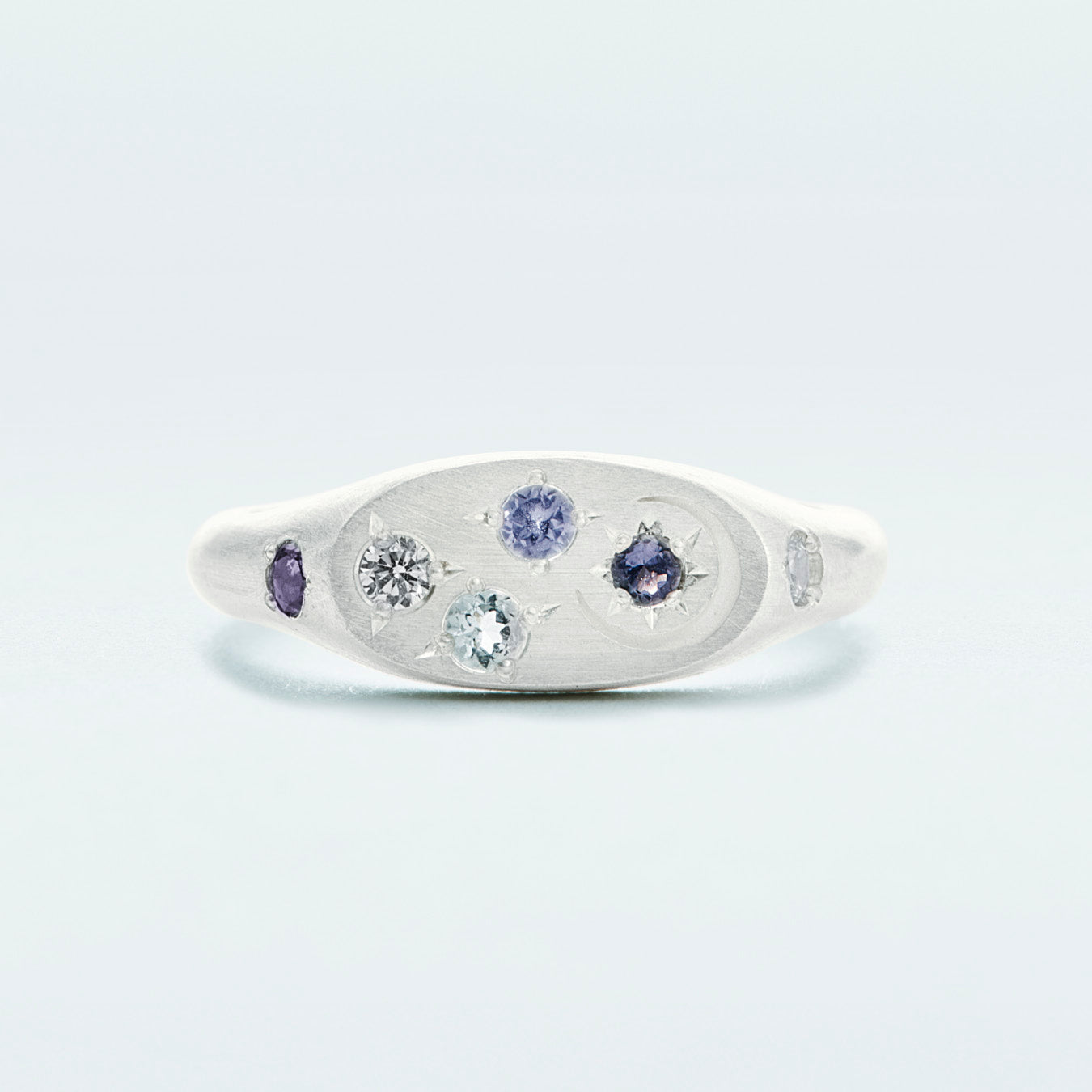 Galaxy Signet Ring Mini / Silver925 / Blue