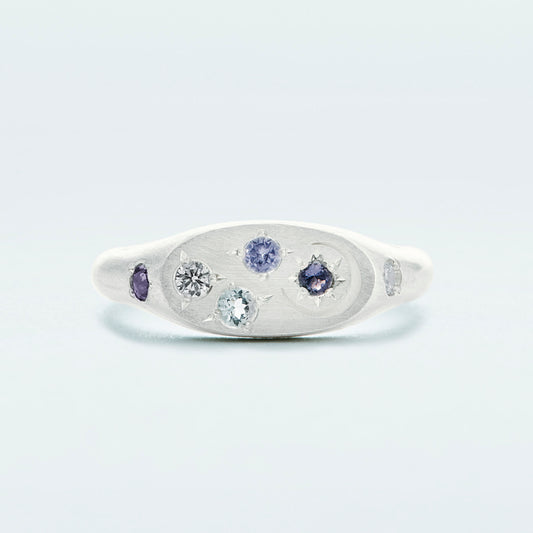 Galaxy Signet Ring Mini / Silver925 / Blue