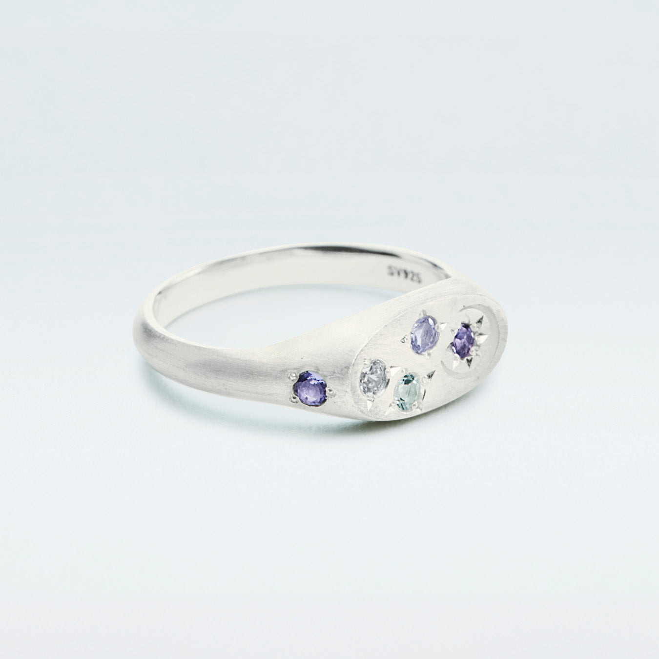 Galaxy Signet Ring Mini / Silver925 / Blue