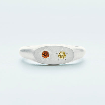 Flowerdust Ring / Silver925 / Orange