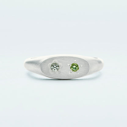 Flowerdust Ring / Silver925 / Green