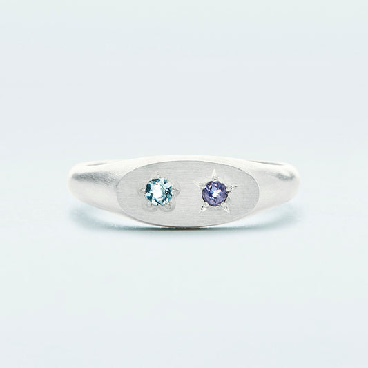 Flowerdust Ring / Silver925 / Blue