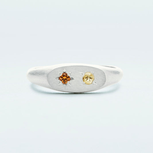 Stardust Ring / Silver925 / Orange