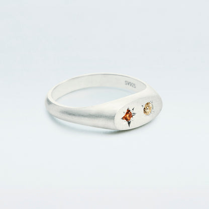 Stardust Ring / Silver925 / Orange