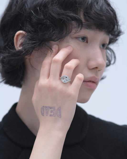 Galaxy Signet Ring  / Silver925  / Blue
