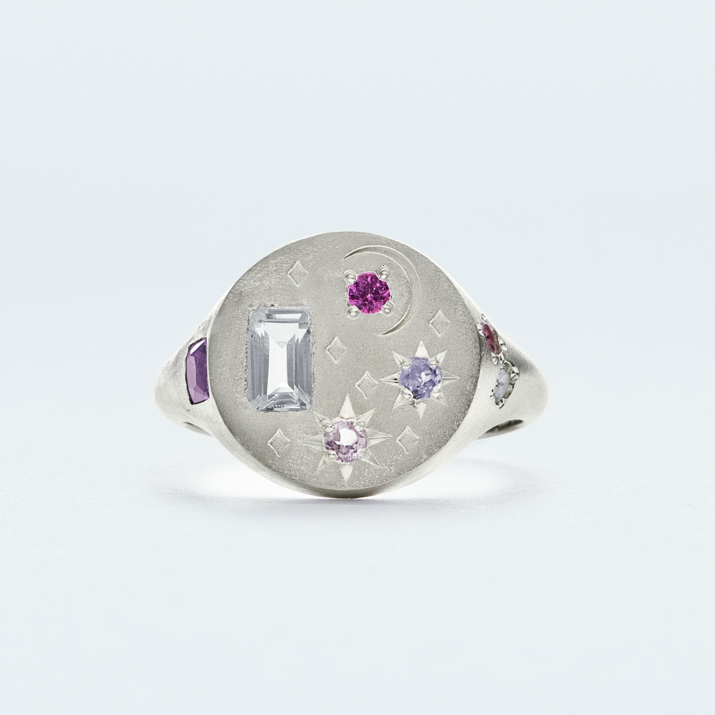 Galaxy Signet Ring  / Silver925 / Pink
