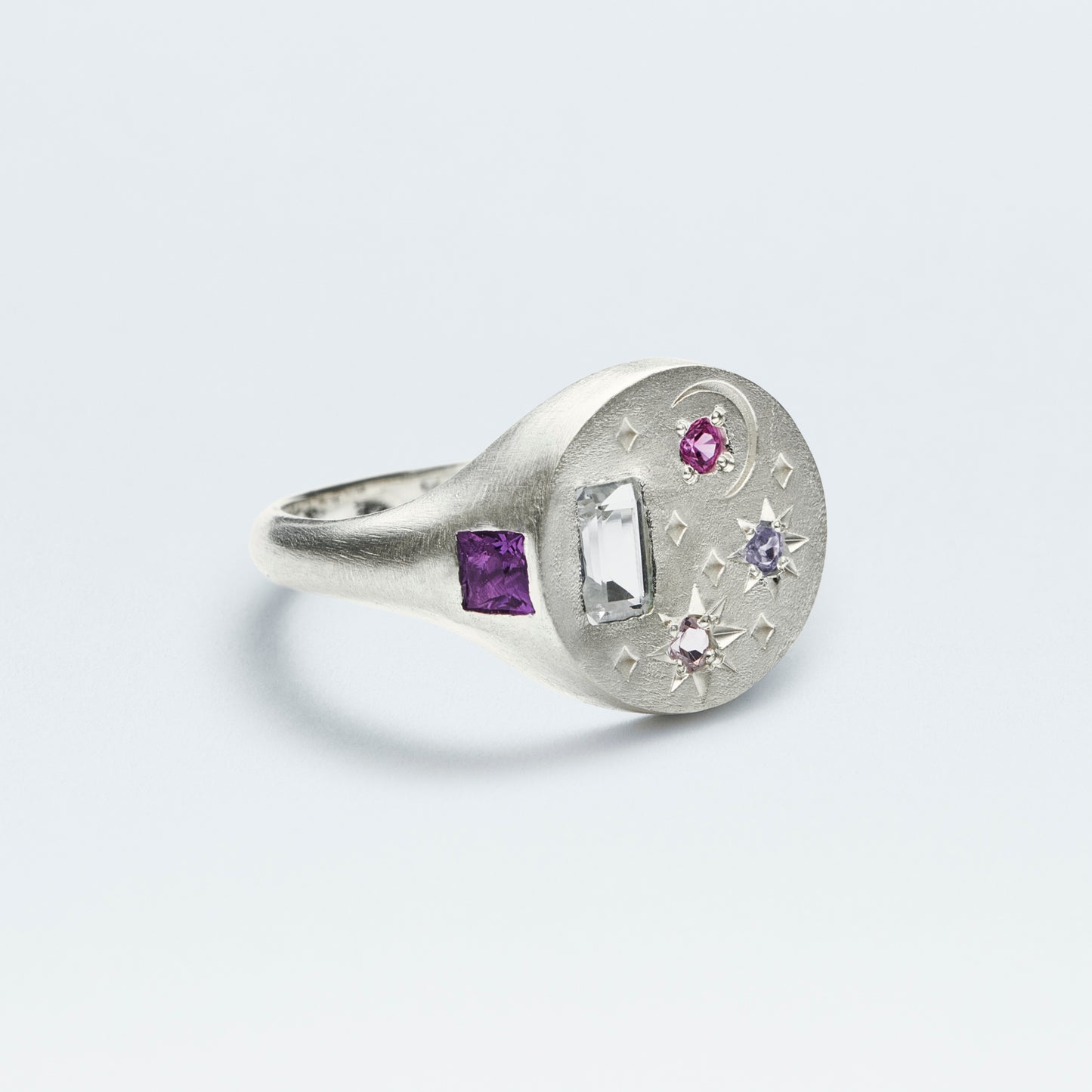 Galaxy Signet Ring  / Silver925 / Pink