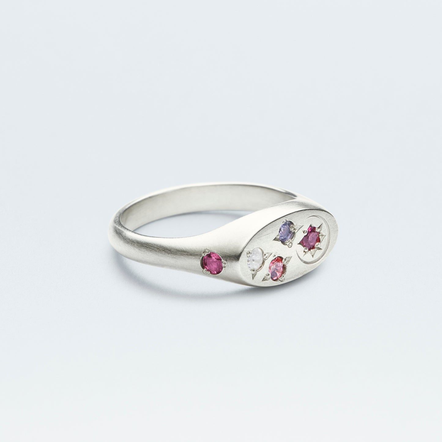 Galaxy Signet Ring Mini / Silver925 / Pink