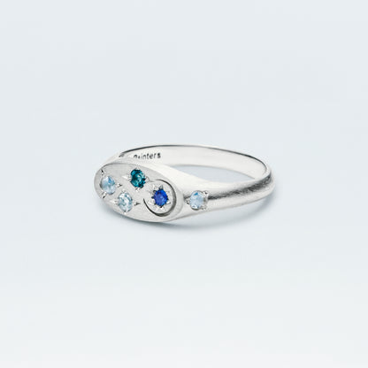 〈Holiday 2026 Limited Edition〉 Galaxy Signet Ring Mini / Silver925 / Winter Blue