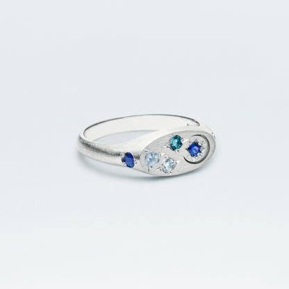 〈Holiday 2026 Limited Edition〉 Galaxy Signet Ring Mini / Silver925 / Winter Blue