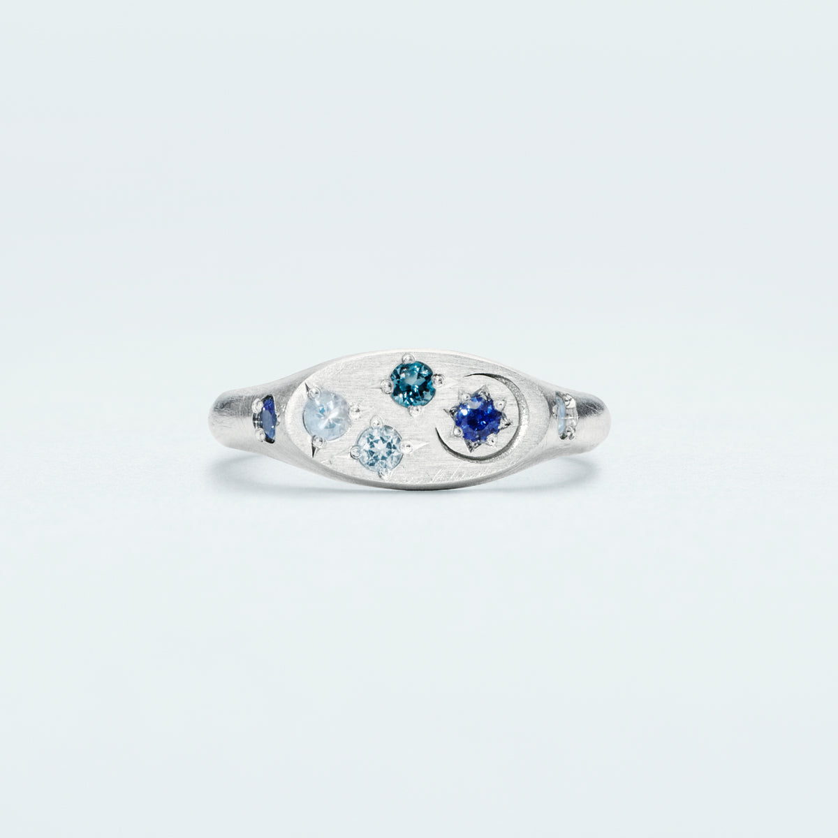 〈Holiday 2026 Limited Edition〉 Galaxy Signet Ring Mini / Silver925 / Winter Blue